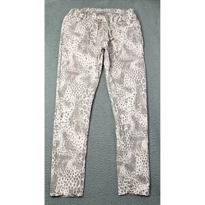 Venti6 Jogger Pant Womens Size Large Light Pink Print Drawstring Made In Italy